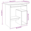 Eichendesign-Schreibtisch Seiden 80x45x74cm (Holz)