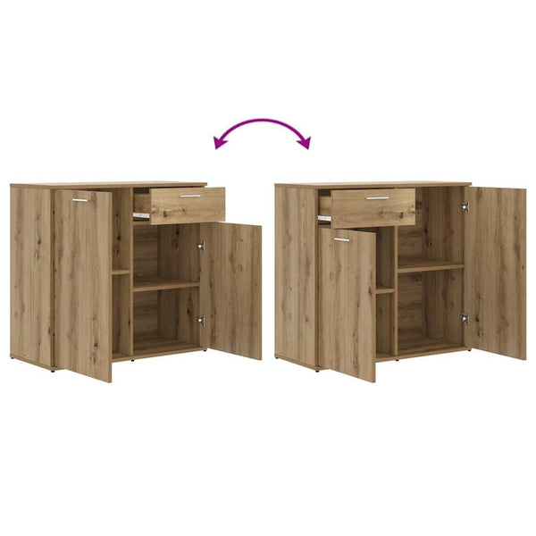Handwerker Eiche Sideboard Bayko 80x36x75cm (Spanplatte)