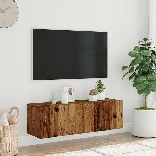 TV-Wandschrank Jayde aus Altholz 100x30x30cm (Holz)