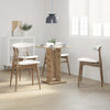 Handgemachter Eichen-Bistrotisch Panahi 60x60x75cm (Spanplatte)