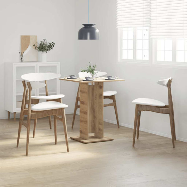Handgemachter Eichen-Bistrotisch Panahi 60x60x75cm (Spanplatte)
