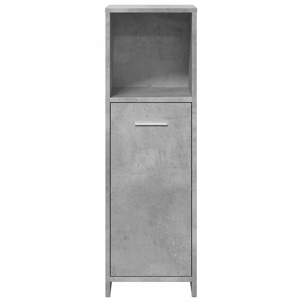 Betongrauer Badschrank Bizera 30x30x95cm (Spanplatte)