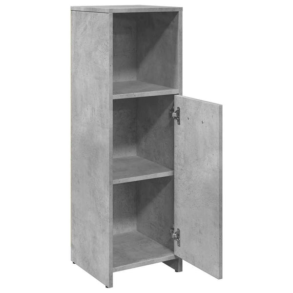 Betongrauer Badschrank Bizera 30x30x95cm (Spanplatte)
