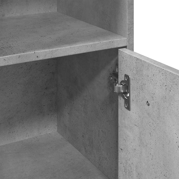 Betongrauer Badschrank Bizera 30x30x95cm (Spanplatte)