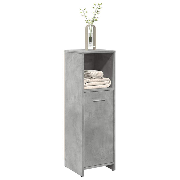 Betongrauer Badschrank Bizera 30x30x95cm (Spanplatte)
