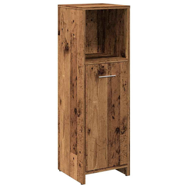 Badezimmerschrank aus Altholz Raela 30x30x95cm (Spanplatte)