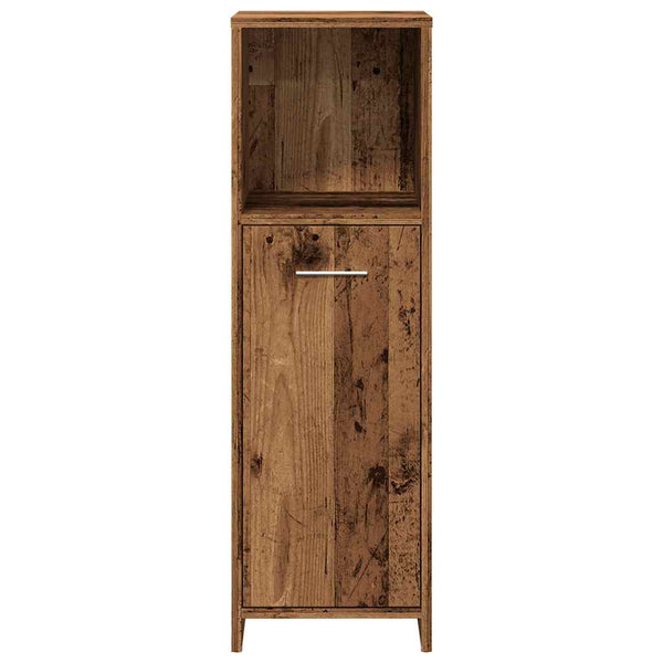 Badezimmerschrank aus Altholz Raela 30x30x95cm (Spanplatte)