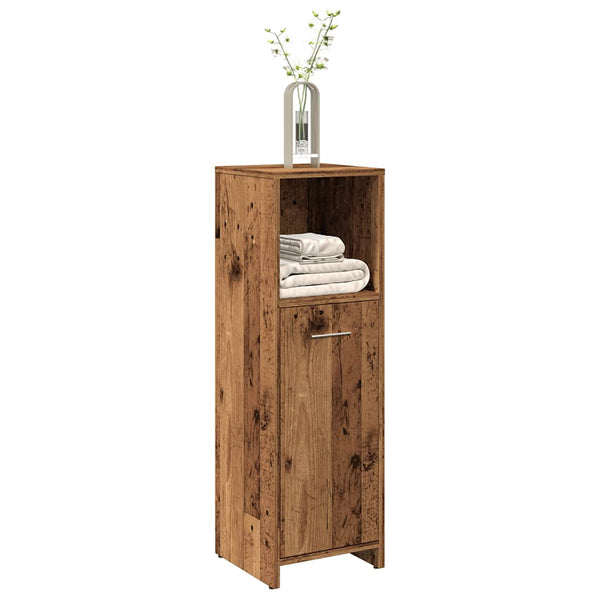 Badezimmerschrank aus Altholz Raela 30x30x95cm (Spanplatte)