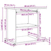 Alter Computertisch aus Holz Tasita 80x50x75cm (Spanplatte)