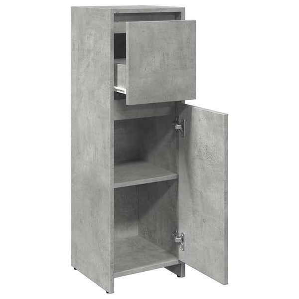 Betongrauer Badschrank Ciang 30x30x95cm (Spanplatte)