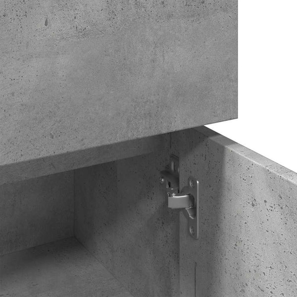 Betongrauer Badschrank Ciang 30x30x95cm (Spanplatte)