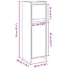 Betongrauer Badschrank Ciang 30x30x95cm (Spanplatte)