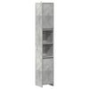 Badezimmerschrank Oprea 30x30x183,5cm in Betongrau (Spanplatte)