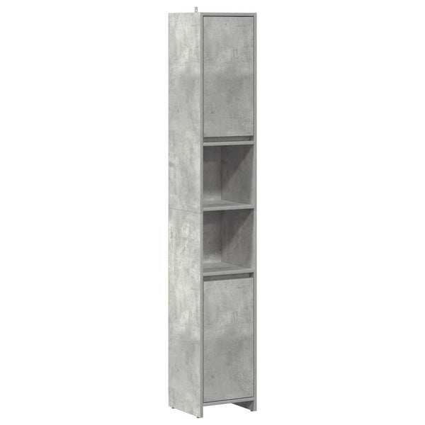 Badezimmerschrank Oprea 30x30x183,5cm in Betongrau (Spanplatte)