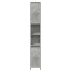 Badezimmerschrank Oprea 30x30x183,5cm in Betongrau (Spanplatte)