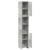 Badezimmerschrank Oprea 30x30x183,5cm in Betongrau (Spanplatte)