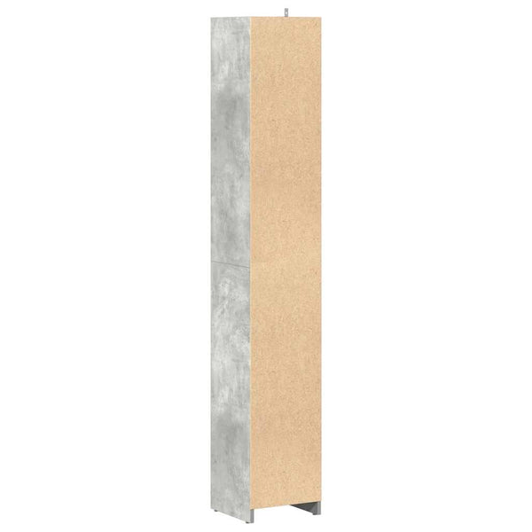 Badezimmerschrank Oprea 30x30x183,5cm in Betongrau (Spanplatte)
