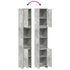Badezimmerschrank Oprea 30x30x183,5cm in Betongrau (Spanplatte)