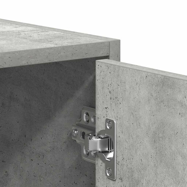 Badezimmerschrank Oprea 30x30x183,5cm in Betongrau (Spanplatte)
