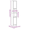 Badezimmerschrank Oprea 30x30x183,5cm in Betongrau (Spanplatte)