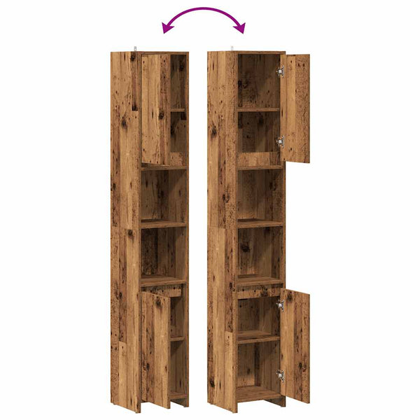 Oprea Altholz-Badezimmerschrank 30x30x183,5cm (Spanplatte)