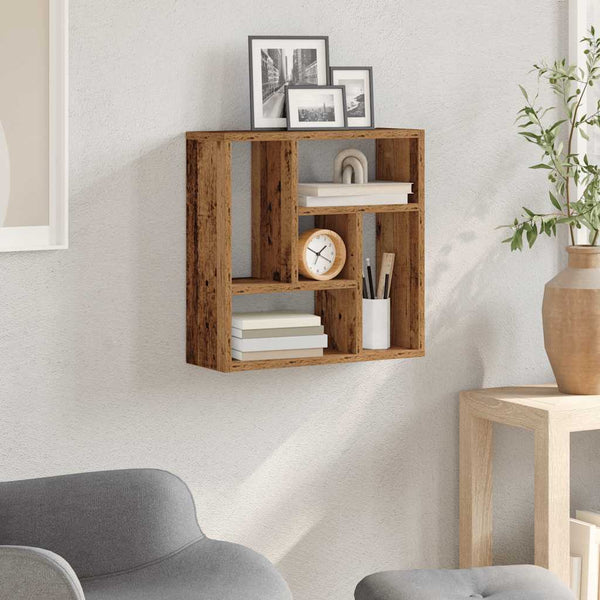 Wandregal Gricore 45x16x45cm (Altholz, Holz)