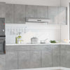 Wandschrank Pompilas 50x31x60 cm (Spanplatte) in Betongrau