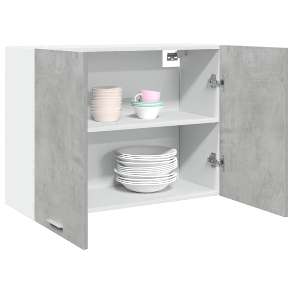 Wandhängeschrank Pompilas 80x31x60 cm, betongrau (Spanplatte)