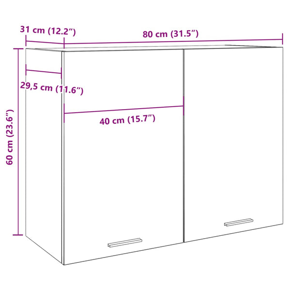 Alter Wandschrank Pompilas 80x31x60cm (Spanplatte)