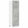 Betoninharmaa kaappi jääkaapille Pompilas 60x57x207cm (lastulevy)