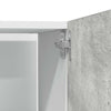 Betoninharmaa kaappi jääkaapille Pompilas 60x57x207cm (lastulevy)