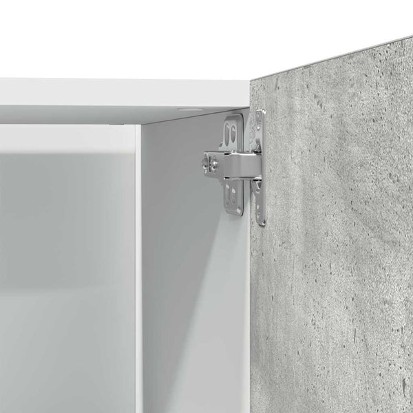 Betoninharmaa kaappi jääkaapille Pompilas 60x57x207cm (lastulevy)