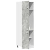 Betoninharmaa kaappi jääkaapille Pompilas 60x57x207cm (lastulevy)