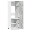 Betoninharmaa kaappi jääkaapille Pompilas 60x57x207cm (lastulevy)