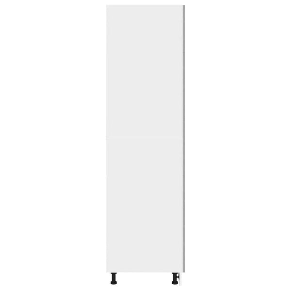Betoninharmaa kaappi jääkaapille Pompilas 60x57x207cm (lastulevy)