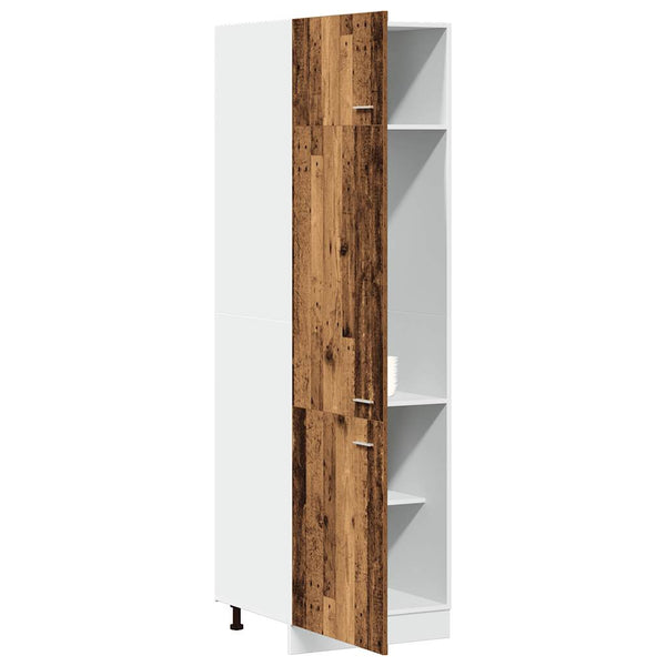 Alte Holzschrank für Kühlschrank Pompilas 60x57x207cm (Spanplatte)
