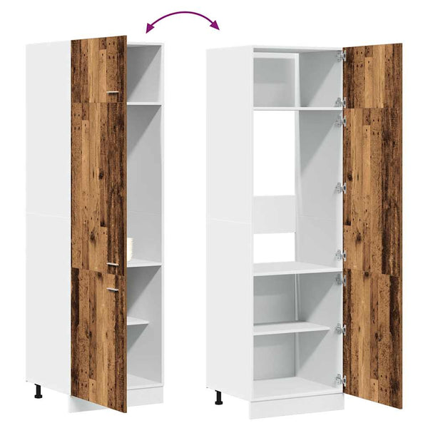 Alte Holzschrank für Kühlschrank Pompilas 60x57x207cm (Spanplatte)