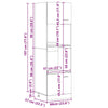 Mikrowellenunterschrank Pompilas in Betongrau, 60x57x207 cm (Spanplatte)