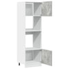 Mikrowellenunterschrank Pompilas in Betongrau, 60x57x207 cm (Spanplatte)