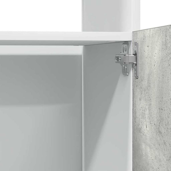 Mikrowellenunterschrank Pompilas in Betongrau, 60x57x207 cm (Spanplatte)