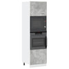 Mikrowellenunterschrank Pompilas in Betongrau, 60x57x207 cm (Spanplatte)