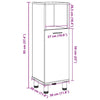 Betongrauer Badschrank Alecolina 30x30x95cm (Spanplatte)