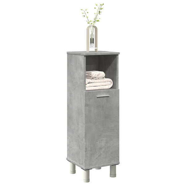 Betongrauer Badschrank Alecolina 30x30x95cm (Spanplatte)