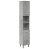 Betongrauer Badezimmerschrank Staji 30x30x179cm (Spanplatte)