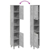 Betongrauer Badezimmerschrank Staji 30x30x179cm (Spanplatte)