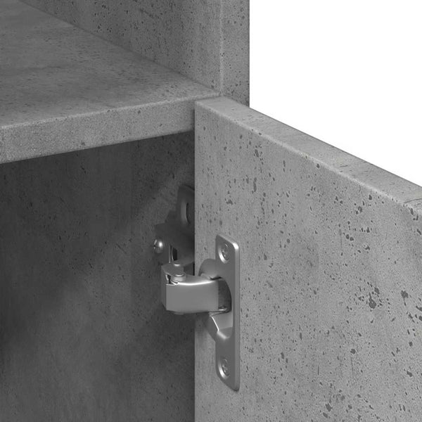 Betongrauer Badezimmerschrank Staji 30x30x179cm (Spanplatte)