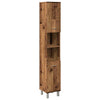Alte Holz-Badezimmerschrank Staji 30x30x179cm (Spanplatte)