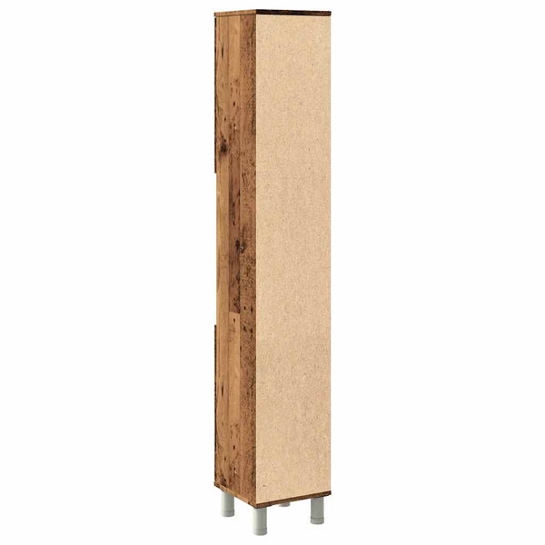 Alte Holz-Badezimmerschrank Staji 30x30x179cm (Spanplatte)