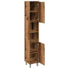 Alte Holz-Badezimmerschrank Staji 30x30x179cm (Spanplatte)