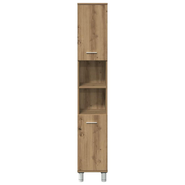 Handgefertigter Eichen-Badezimmerschrank Staji 30x30x179cm (Holz)